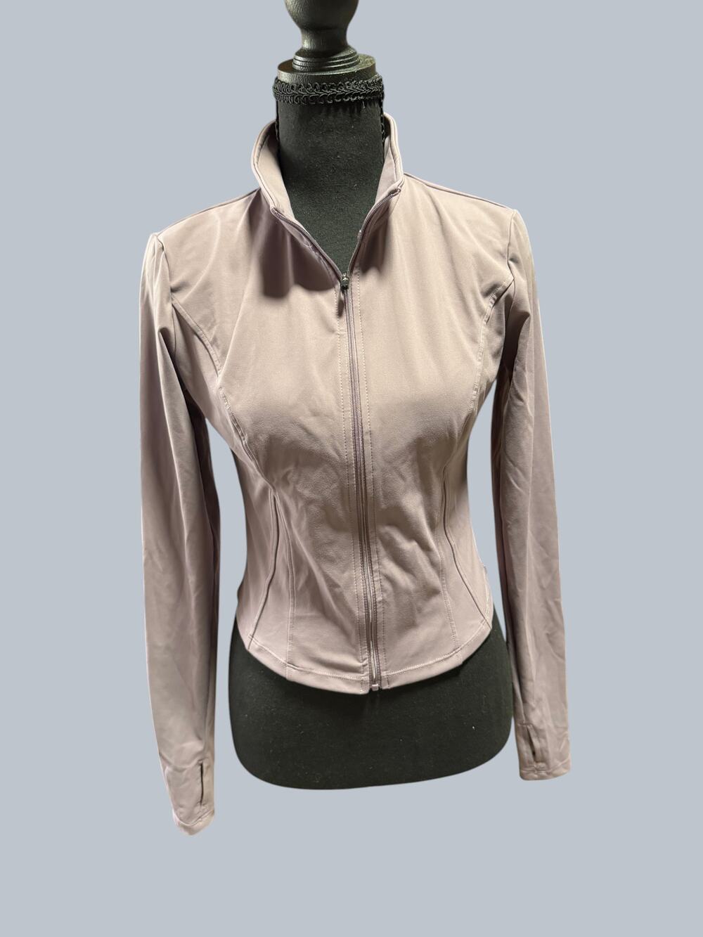 Halara Womens Full Zip Athletic Jacket Medium Mauve Stretch Workout Running
